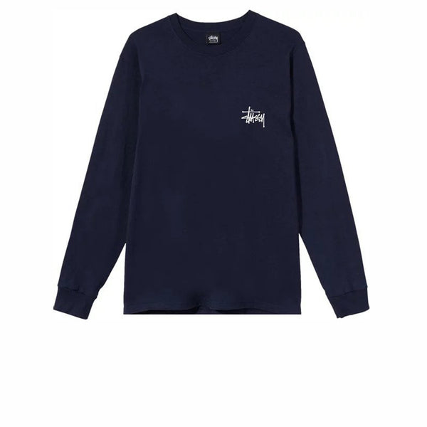 STUSSY BASIC STUSSY LS TEE NAVY