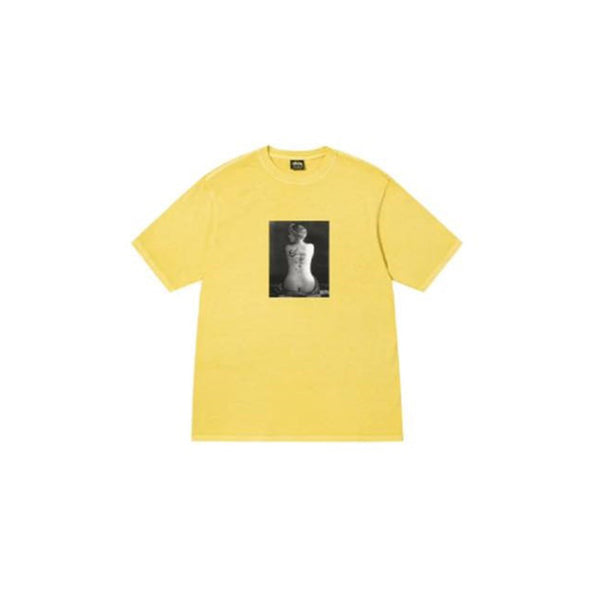 STUSSY LE VIOLON PIGMENT DYED TEE BUTTER