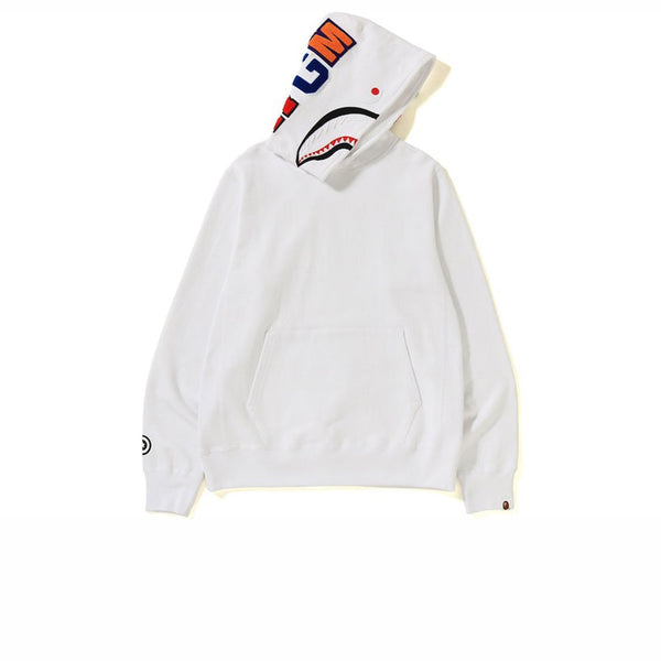 BAPE SHARK PULLOVER HOODIE WHITE SS19