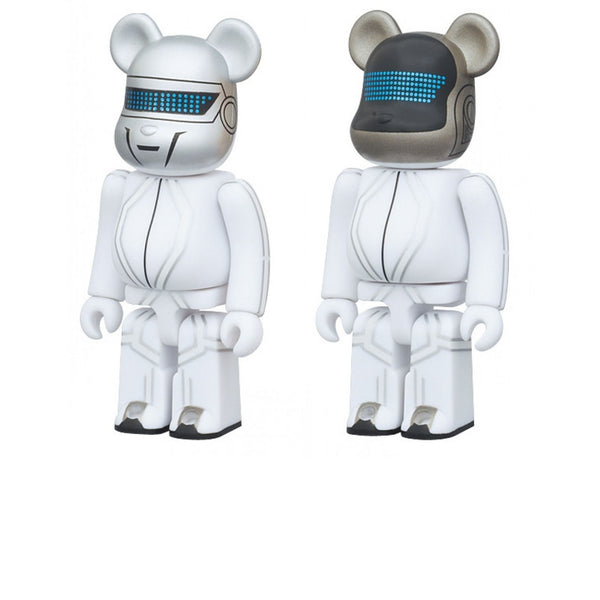 BEARBRICK DAFT PUNK TRON LEGACY VER. 2 PACK 400% SILVER