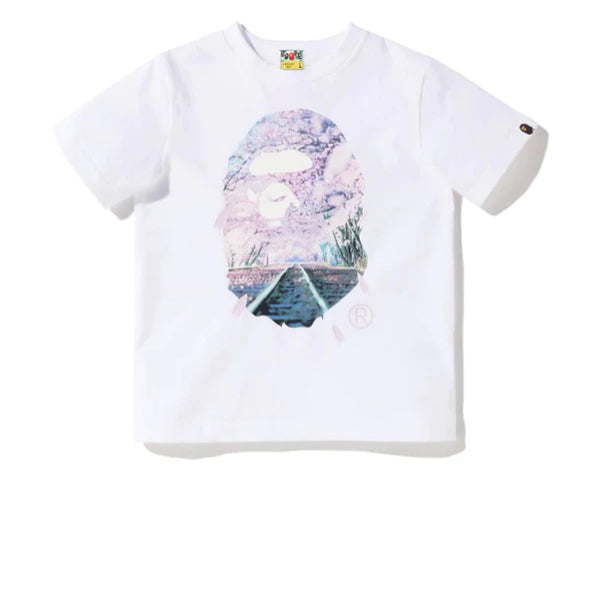 BAPE SAKURA PHOTO APE HEAD TEE WHITE SS22