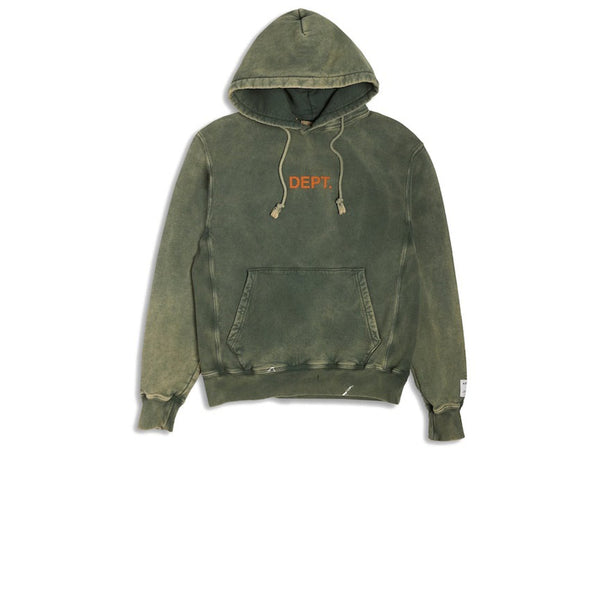 GALLERY DEPT. CENTER LOGO HOODIE GREEN FW21