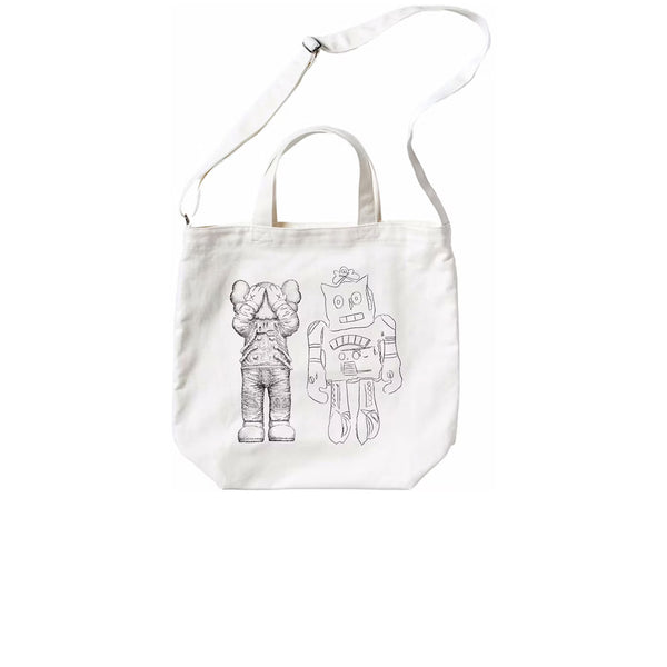 KAWS X UNIQLO WARHOL 2WAY TOTE BAG WHITE