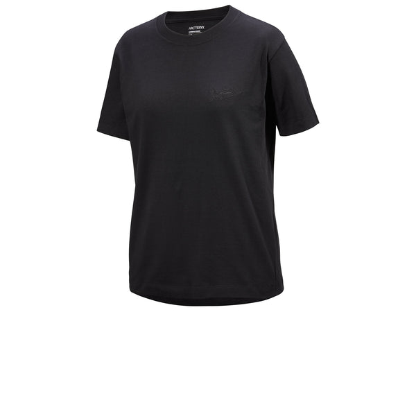 ARC'TERYX KRAGG COTTON LITTLE BIRD CREW SHIRT SS WOMEN'S BLACK