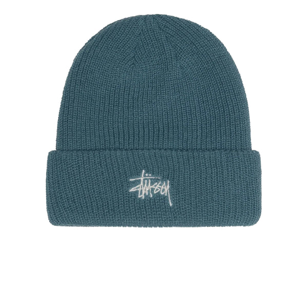 STUSSY CUFF BEANIE BASIC FOG BLUE