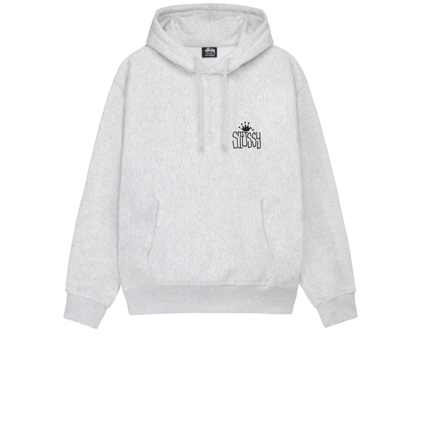 STUSSY CROWN INTERNATIONAL HOODIE ASH HEATHER