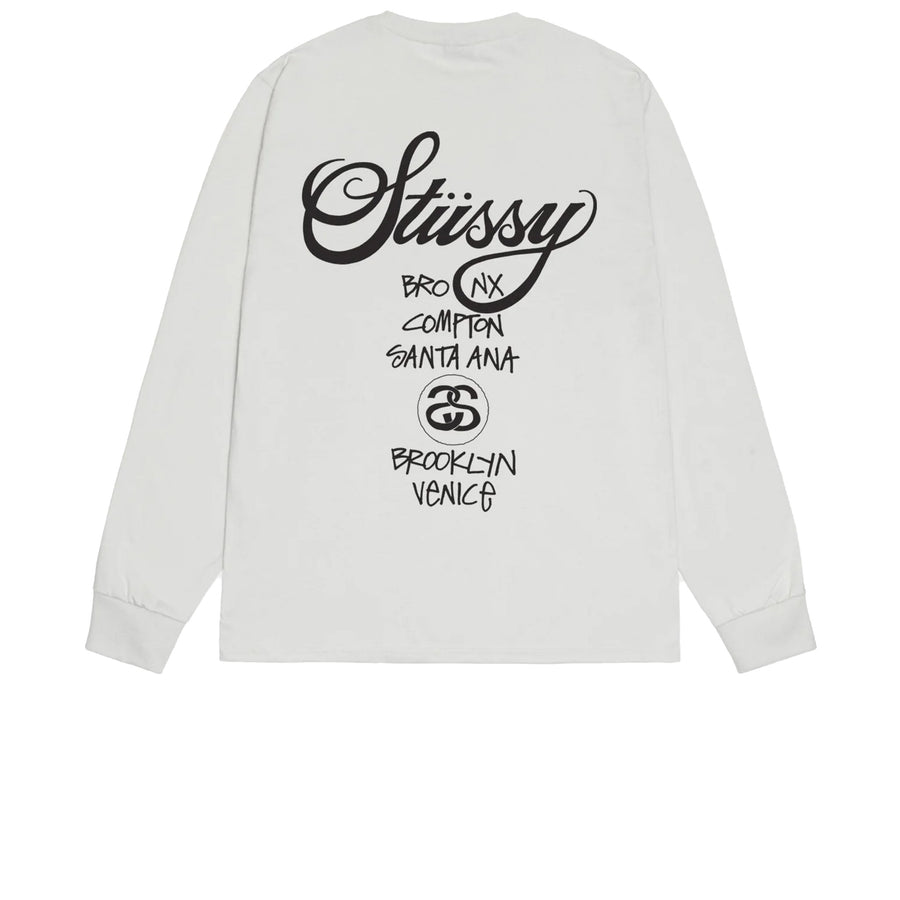 STUSSY WORLD TOUR LS TEE FOG