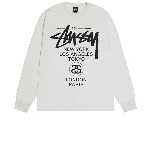 STUSSY WORLD TOUR LS TEE FOG