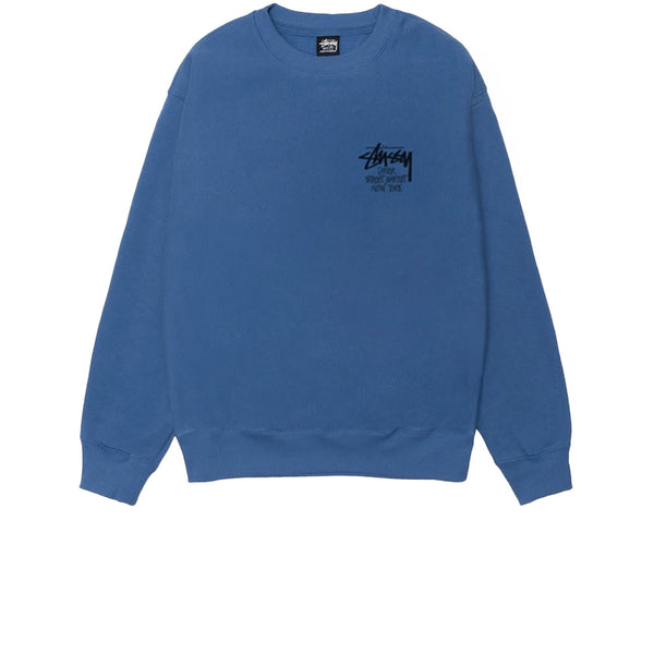 STUSSY STOCK DSM NEW YORK CREWNECK BLUE