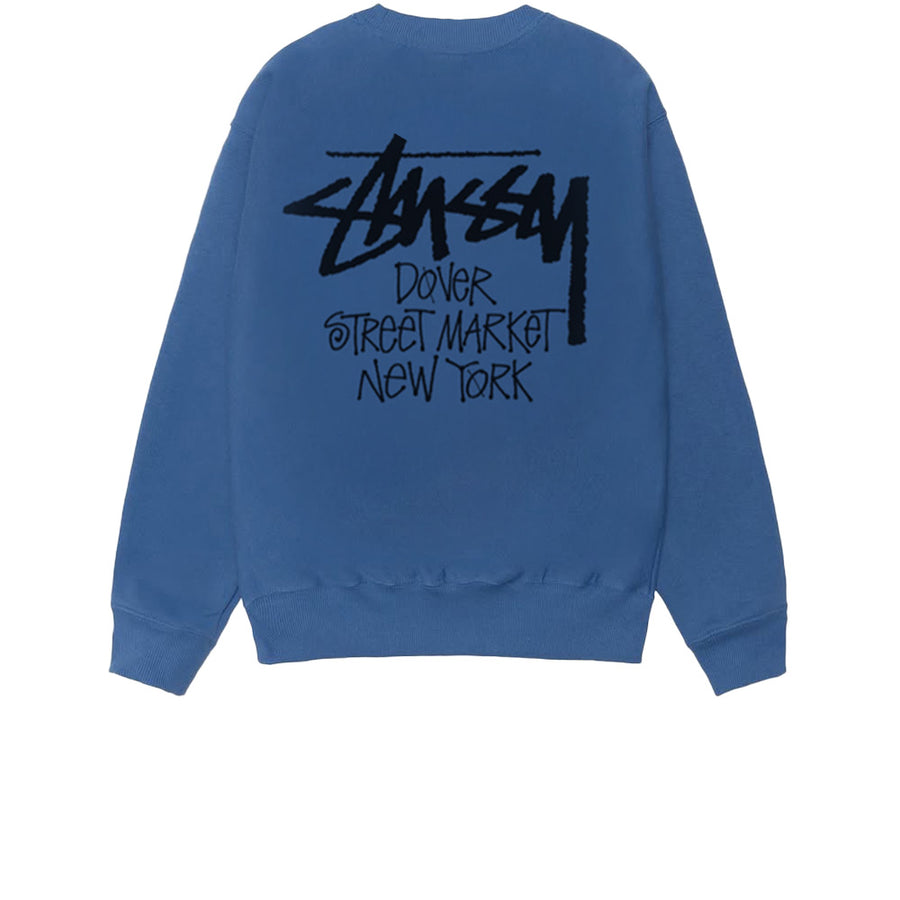 STUSSY STOCK DSM NEW YORK CREWNECK BLUE