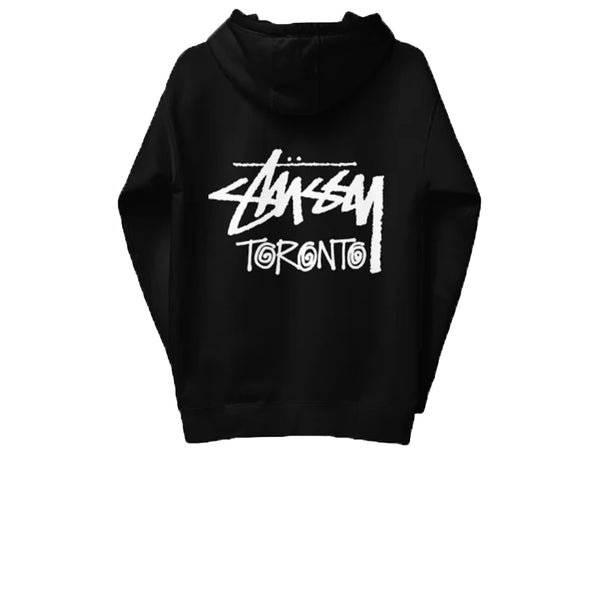 STUSSY TORONTO ZIP-UP HOODIE BLACK