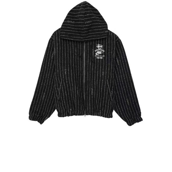 NIKE X STUSSY STRIPED WOOL JACKET BLACK SS23