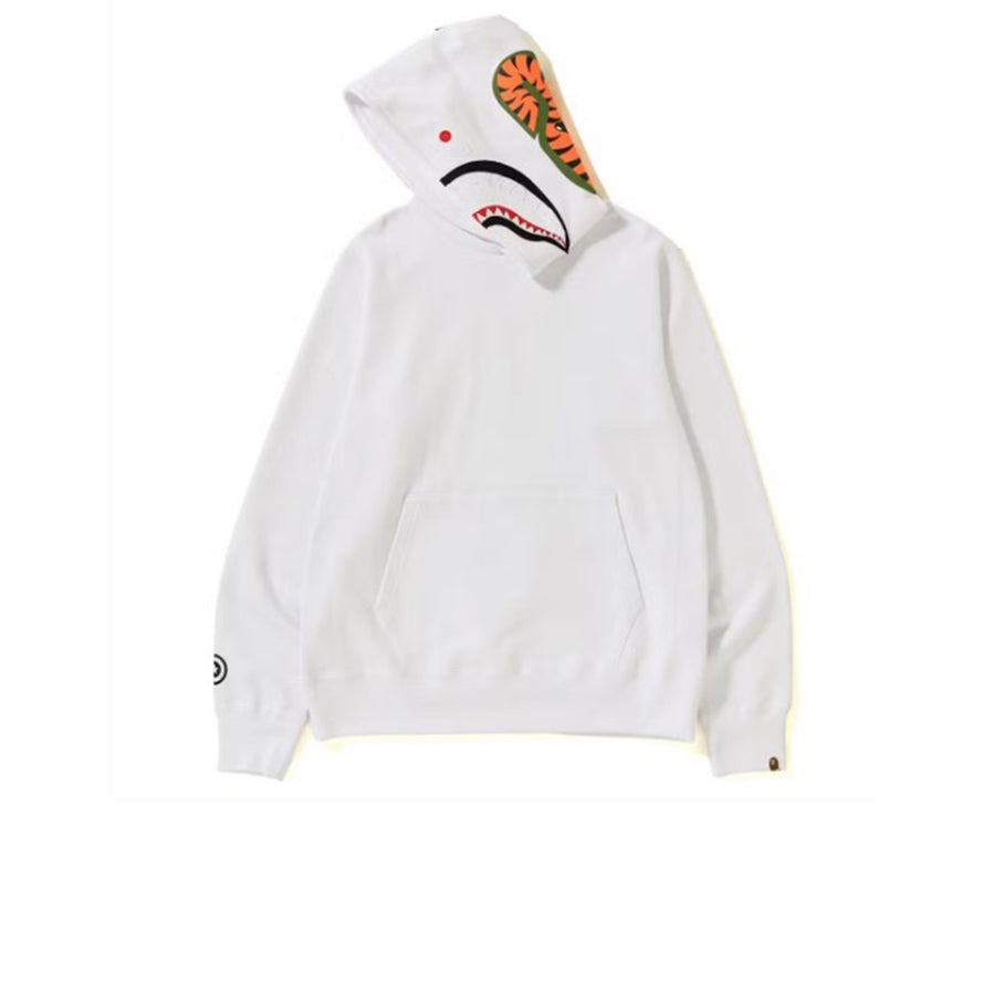 BAPE SHARK PULLOVER HOODIE WHITE SS19