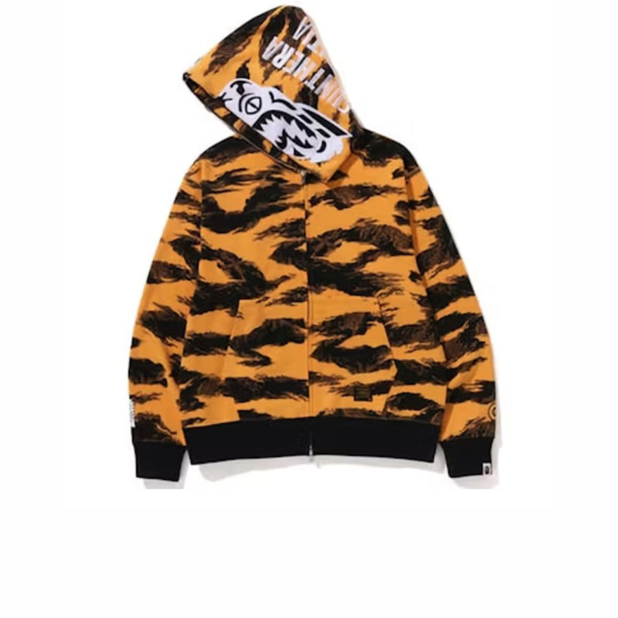 BAPE TIGER CAMO TIGER RELAXED FIT FULL ZIP HOODIE ORANGE FW22