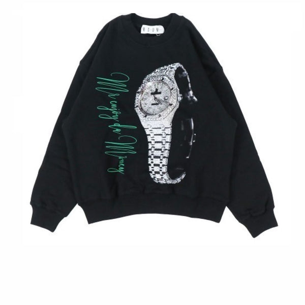 MR ENJOY DA MONEY WRIST WATCH CREWNECK BLACK