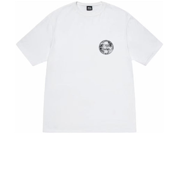 STUSSY DOT STAMP TEE WHITE SS24