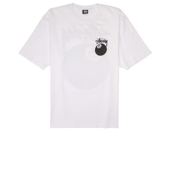 STUSSY 8 BALL TEE WHITE