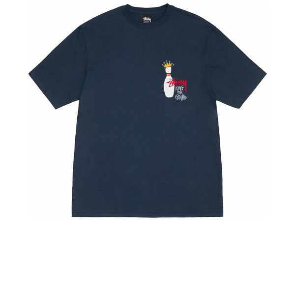 STUSSY KINGPIN TEE PIGMENT DYED NAVY