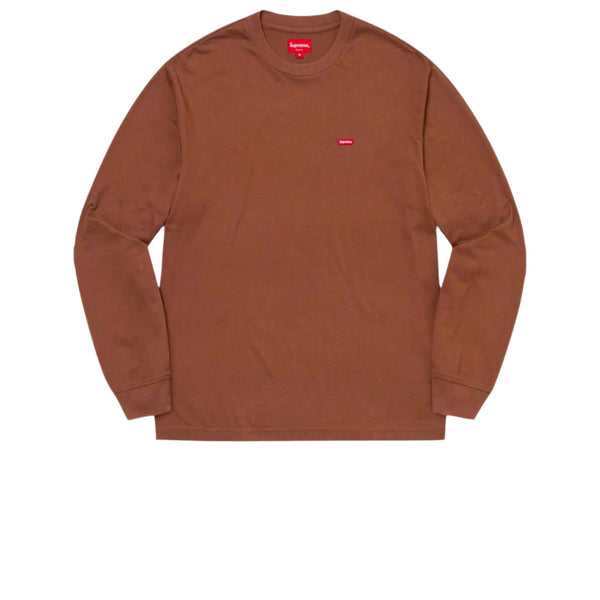 SUPREME SMALL BOX L/S TEE BROWN SS22