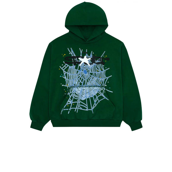 SP5DER WEB HOODIE HUNTER GREEN