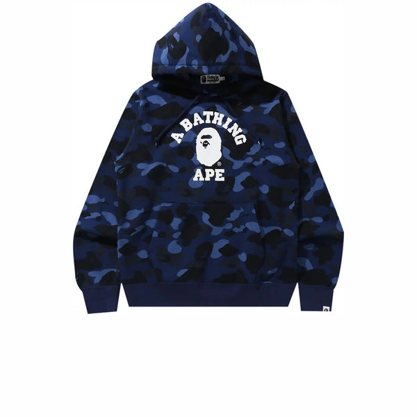 BAPE COLOR CAMO COLLEGE HOODIE NAVY BLUE