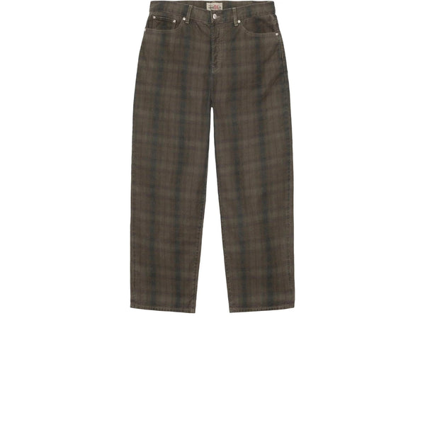 STUSSY BIG OL' PLAID JEAN OLIVE