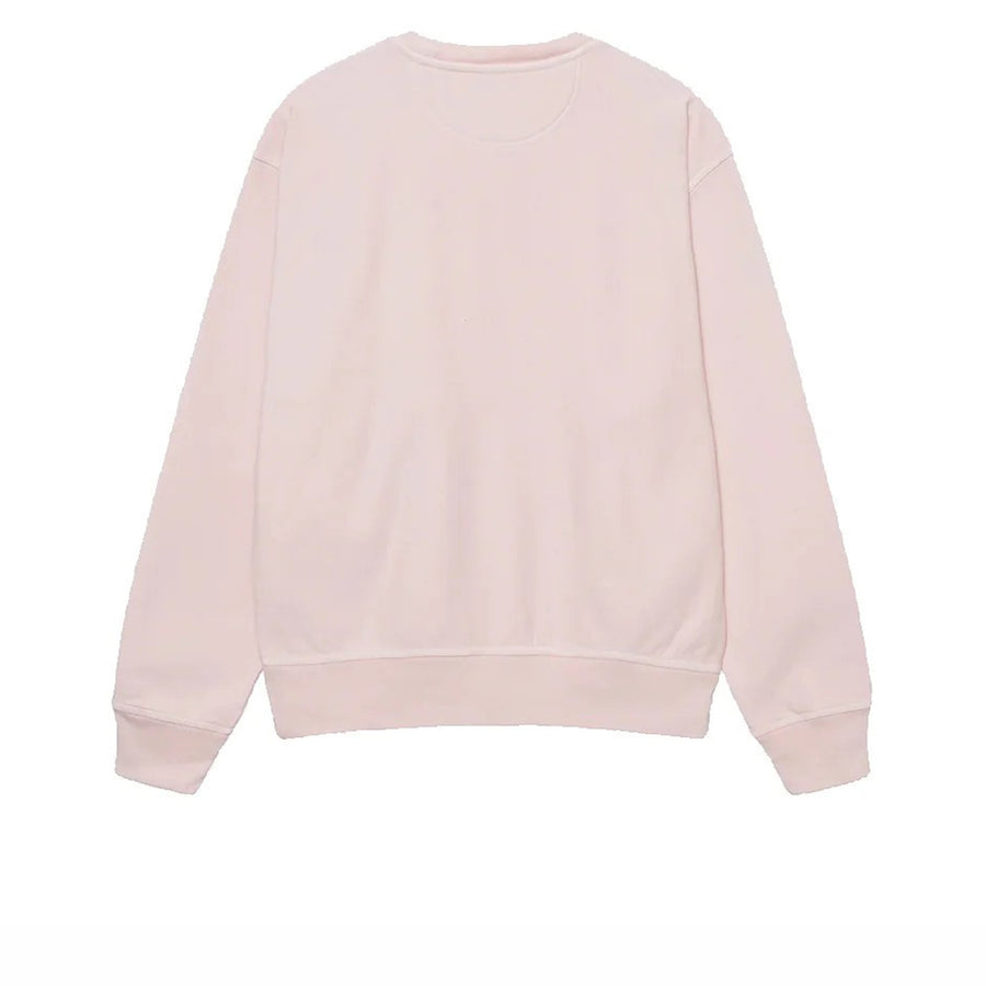 STUSSY STOCK LOGO CREWNECK LIGHT PINK