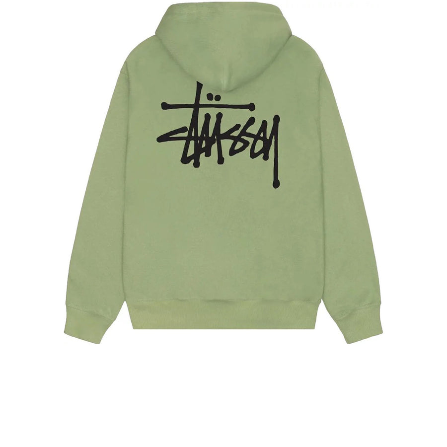 STUSSY BASIC STUSSY ZIP HOODIE MOSS