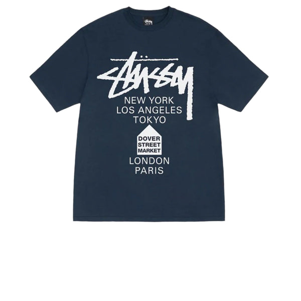 STUSSY DSM WORLD TOUR TEE NAVY SS25