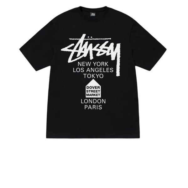 STUSSY DSM WORLD TOUR TEE BLACK SS25
