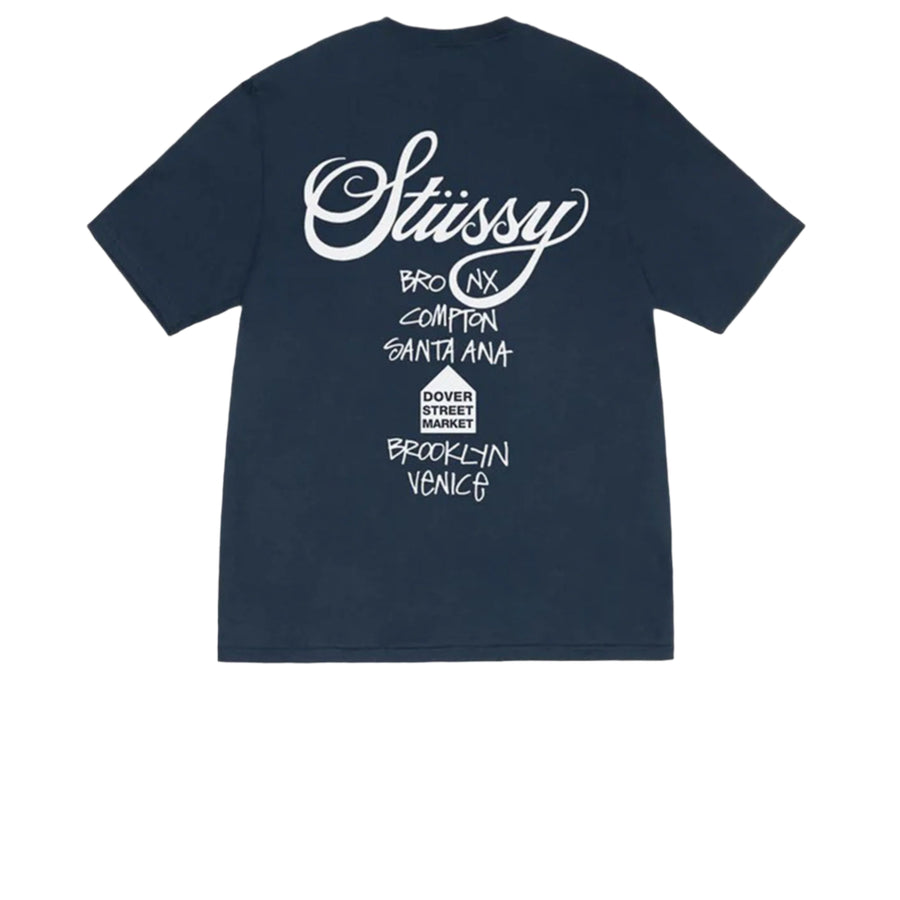 STUSSY DSM WORLD TOUR TEE NAVY SS25