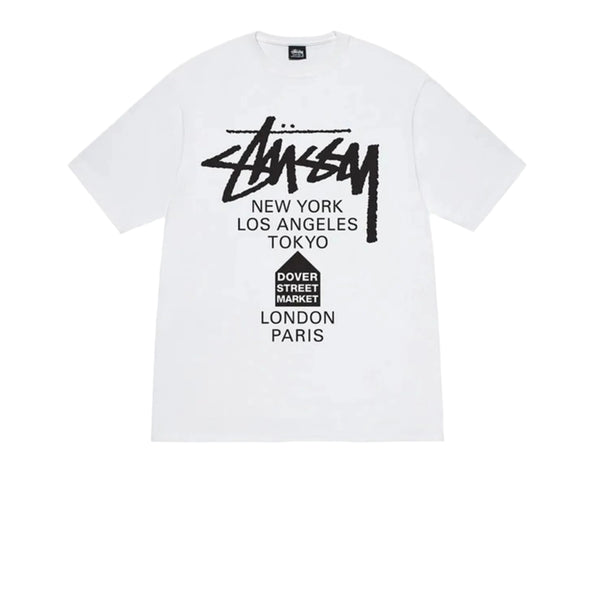 STUSSY DSM WORLD TOUR TEE WHITE SS25
