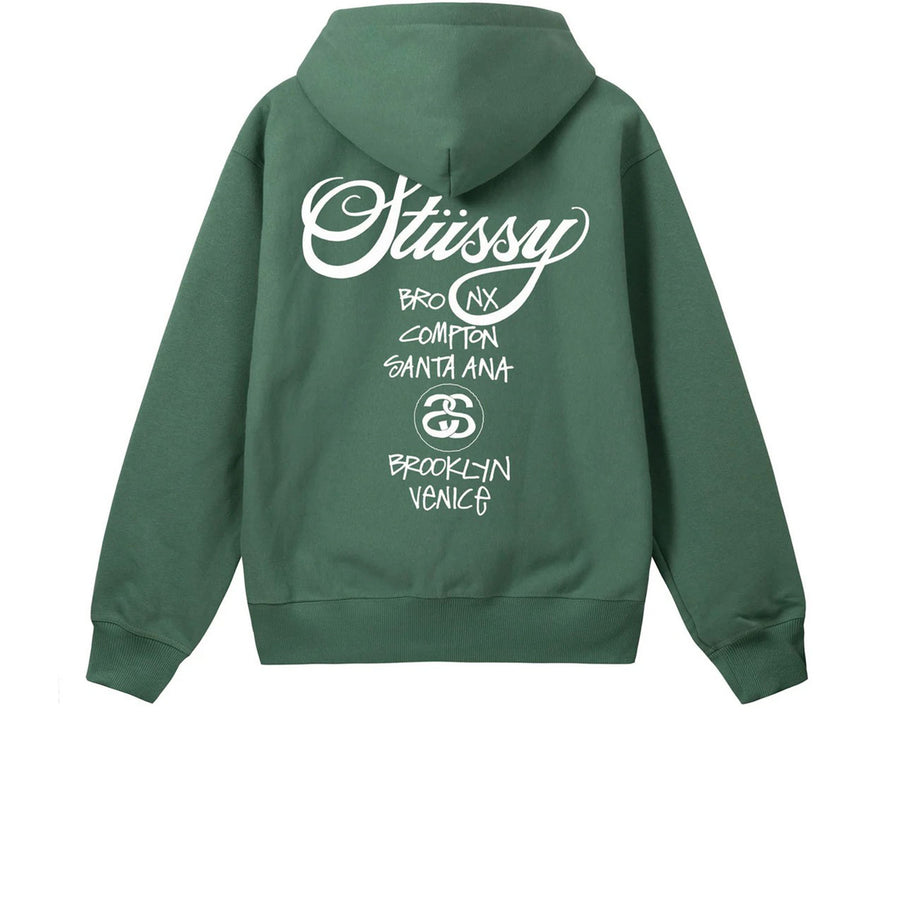 STUSSY DSM WORLD TOUR HOODIE GREEN