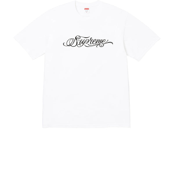 SUPREME SCRIPT TEE WHITE FW24