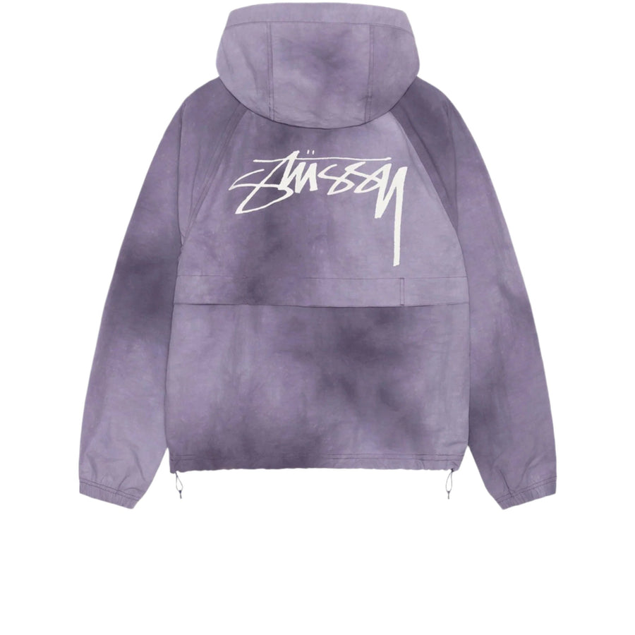 STUSSY BEACH SHELL WAVE DYE ZIP HOODIE GRAPE