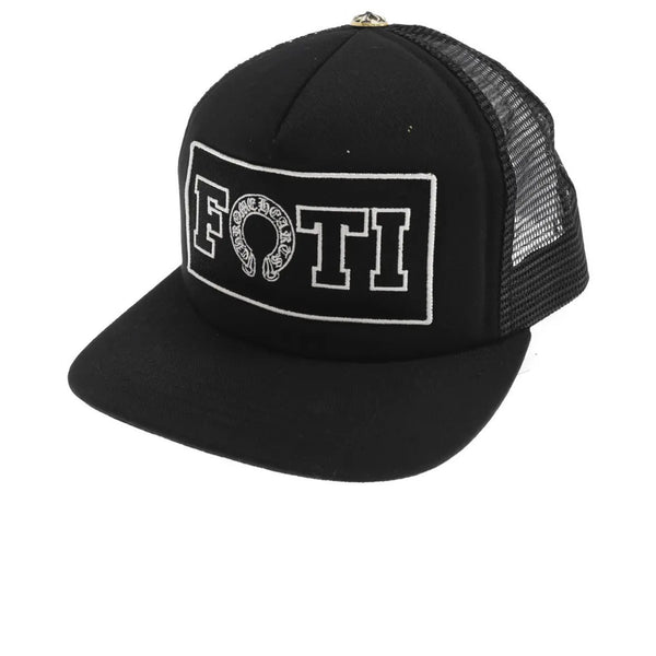 CHROME HEARTS FOTI CH PATCH TRUCKER CAP BLACK