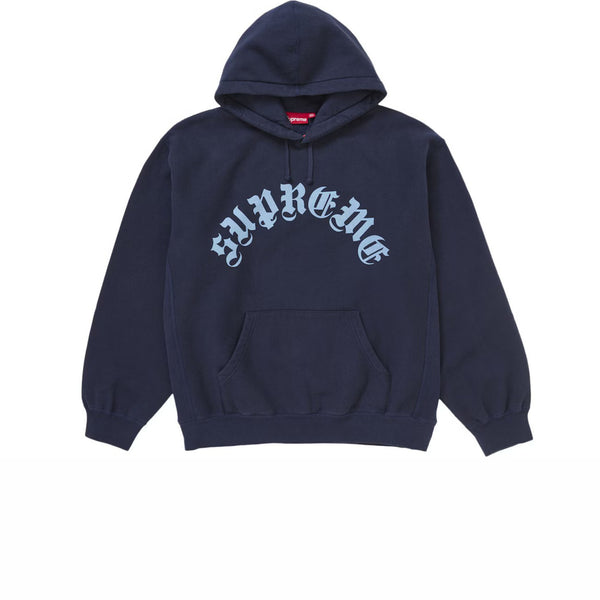 SUPREME PRINTED ARC HOODED SWEATSHIRT NAVY FW24