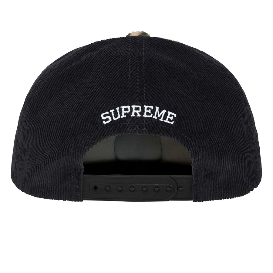 SUPREME TIGER 5-PANEL CAP BLACK FW24