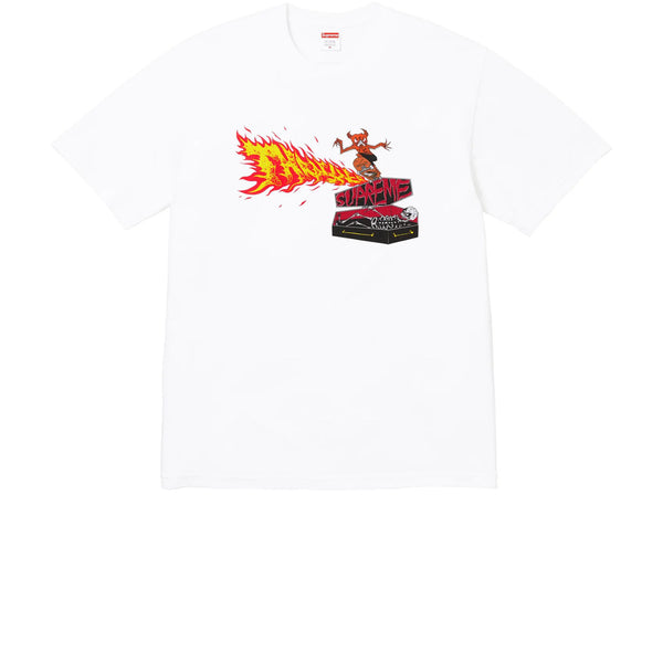 SUPREME THRASHER BACK TAIL TEE WHITE FW24