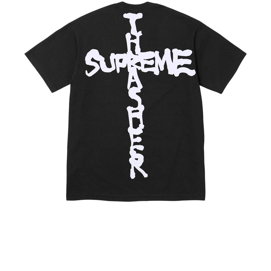 SUPREME THRASHER CROSS TEE BLACK FW24