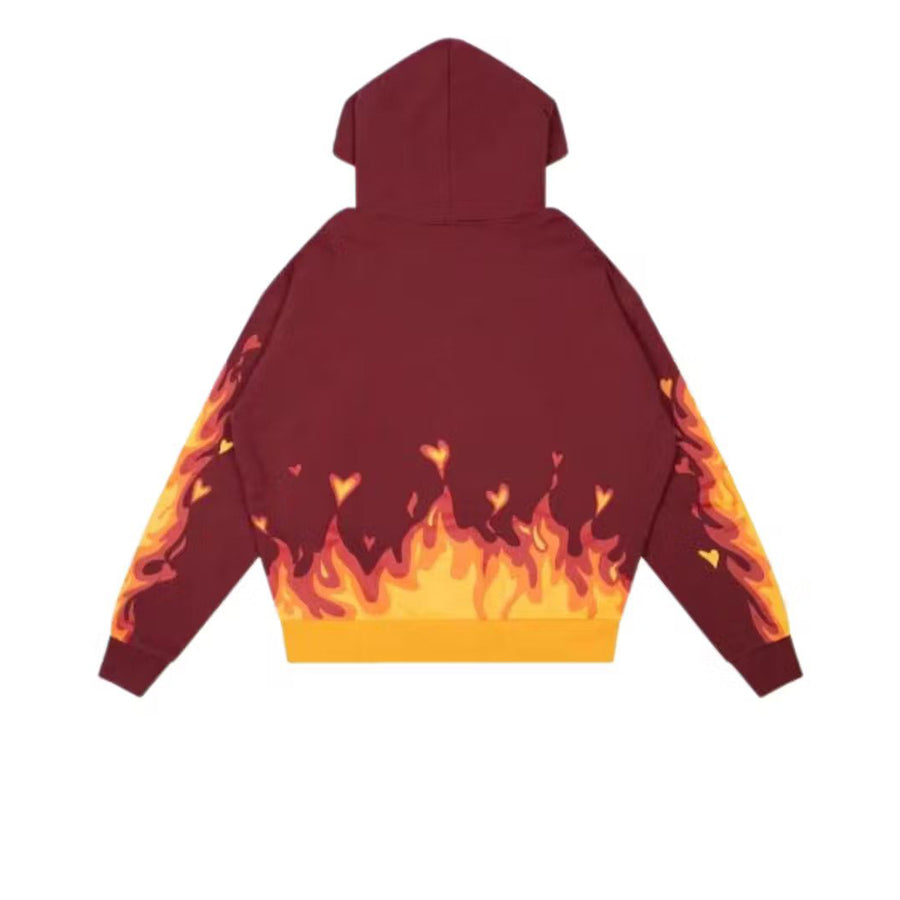 DREW HOUSE FIRE HOODIE BURGUNDY FW22