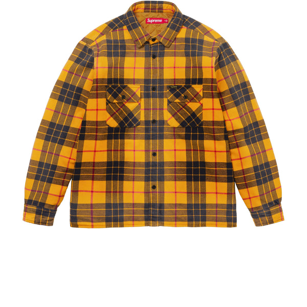 SUPREME QUILTED PLAID SHIRT YELLOW FW24