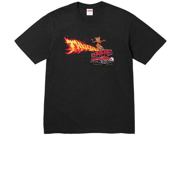 SUPREME THRASHER BACK TAIL TEE BLACK FW24