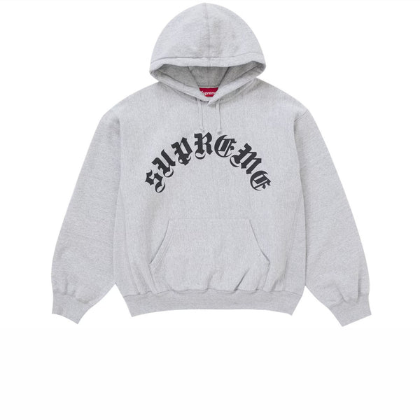 SUPREME PRINTED ARC HOODED SWEATSHIRT HEATHER GREY FW24