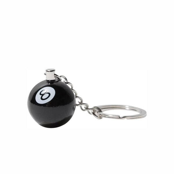 STUSSY 8 BALL KEYCHAIN BLACK