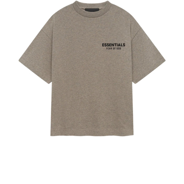 FEAR OF GOD ESSENTIALS KIDS JERSEY CREWNECK TEE HEATHER GRAY FW24