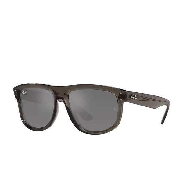 RAY-BAN BOYFRIEND REVERSE SUNGLASSES TRANSPARENT GREY SILVER MIRROR