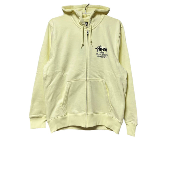 STUSSY DSM LOS ANGELES ZIP HOODIE PALE YELLOW