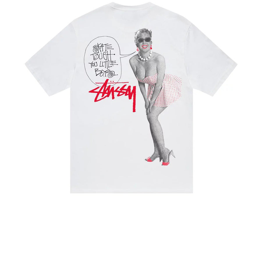 STUSSY SKATE TOUGH TEE WHITE