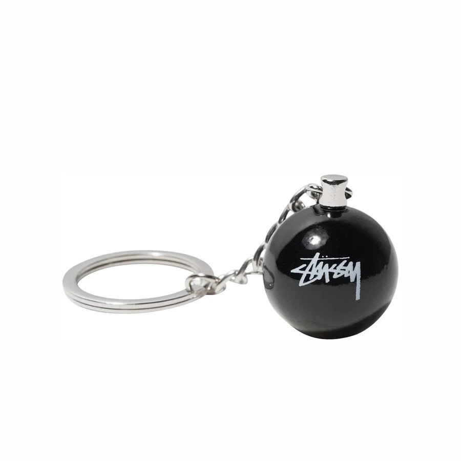 STUSSY 8 BALL KEYCHAIN BLACK